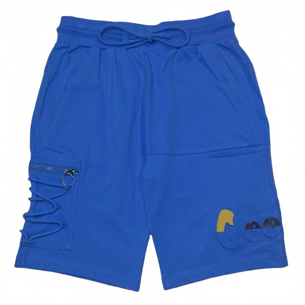 NEW COOKIES men's catamaran jersey flat side pocket tech shorts in carolina blue